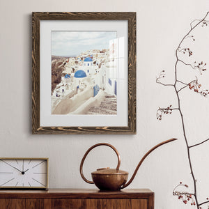 Santorini - Premium Framed Print - Distressed Barnwood Frame - Ready to Hang