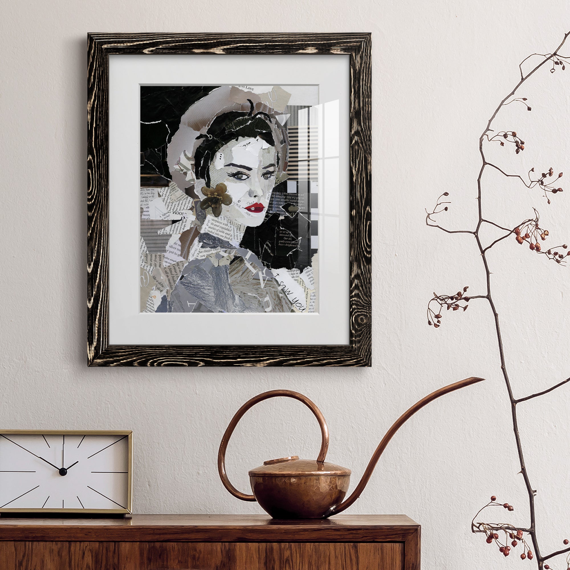 Runway Pause - Barnwood Framed Art Print