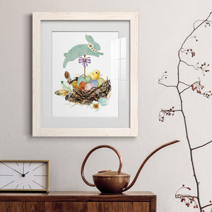 Bunny Hop - Barnwood Framed Art Print