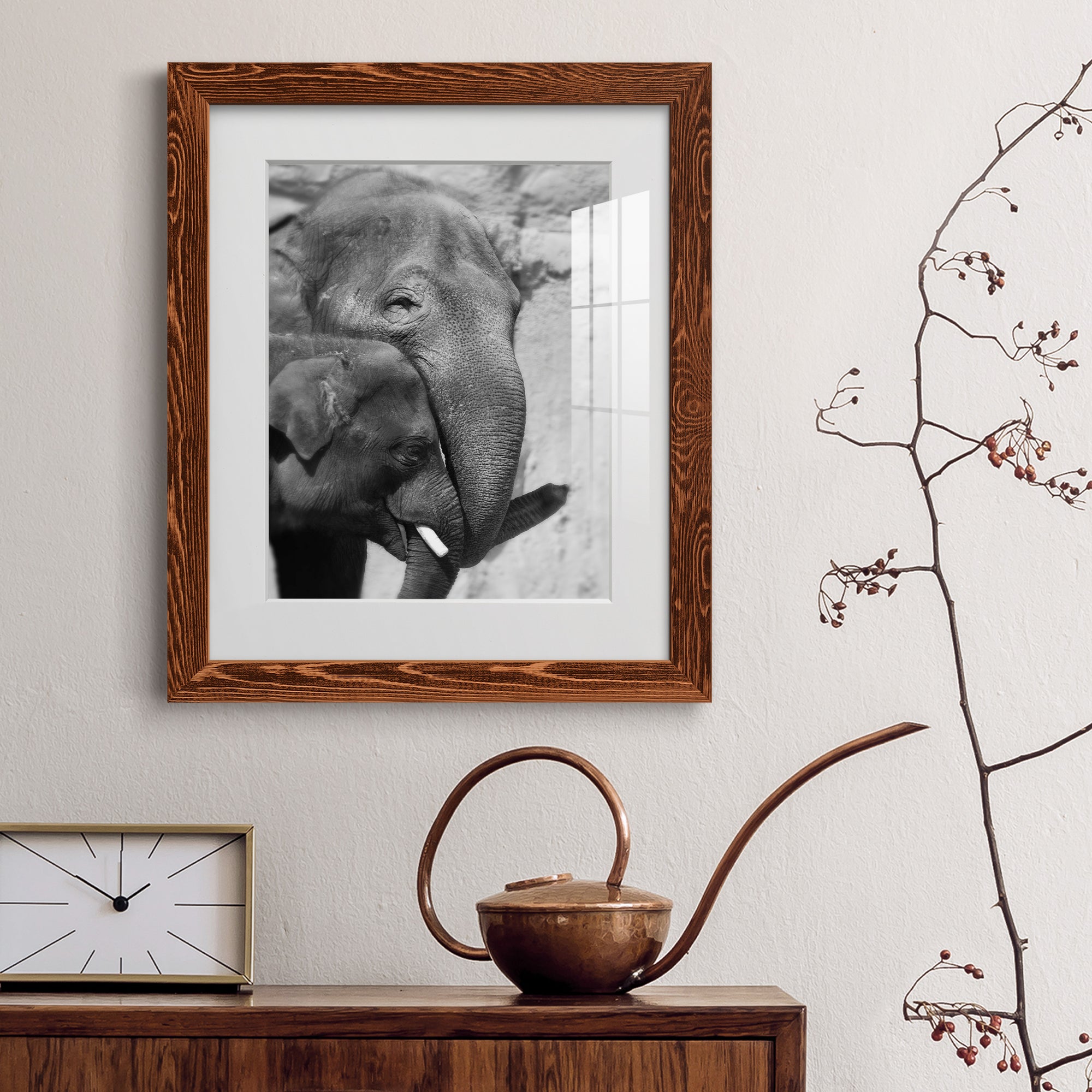 Tender Moment - Barnwood Framed Art Print