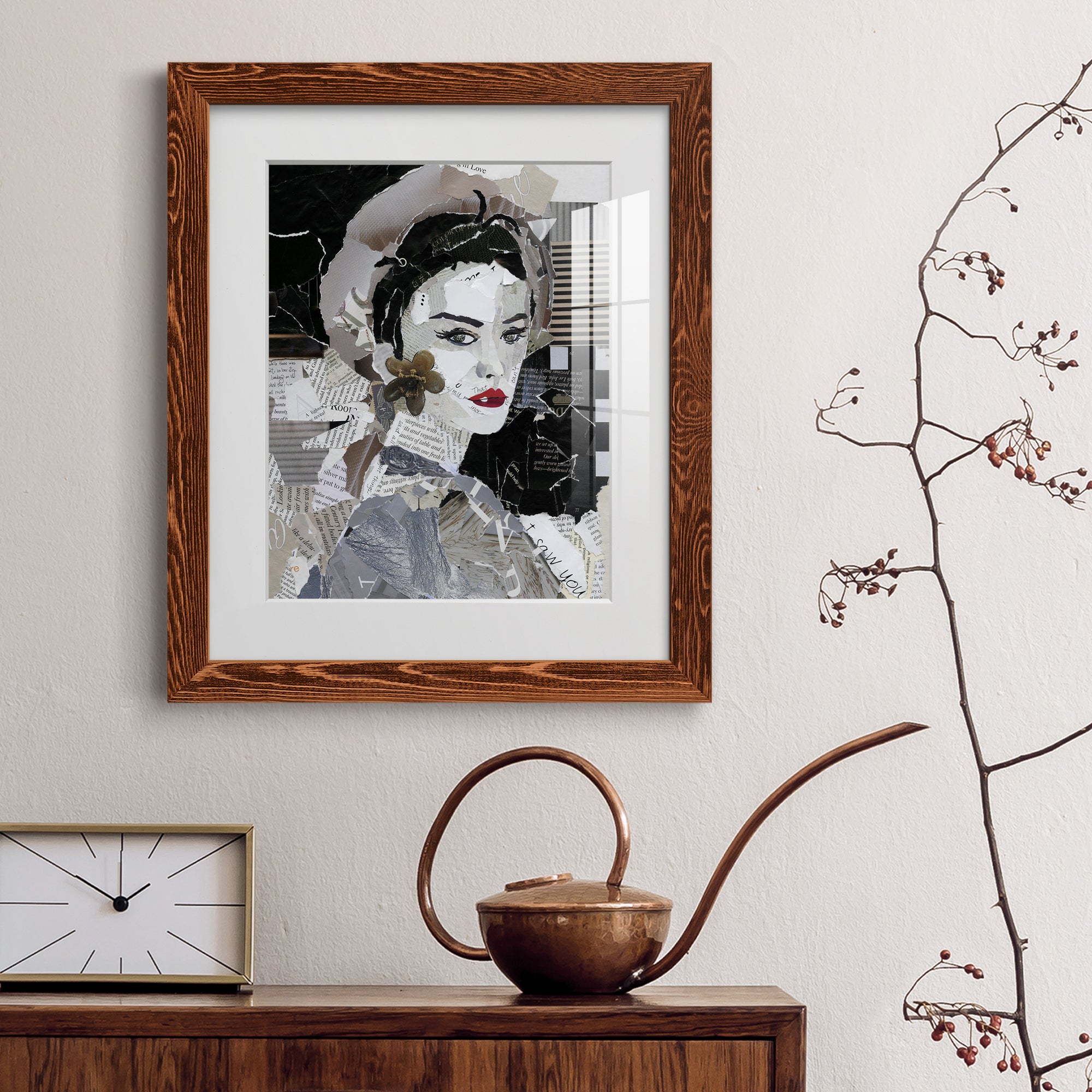 Runway Pause - Barnwood Framed Art Print