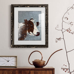 Cow On Galvanized Metal - Barnwood