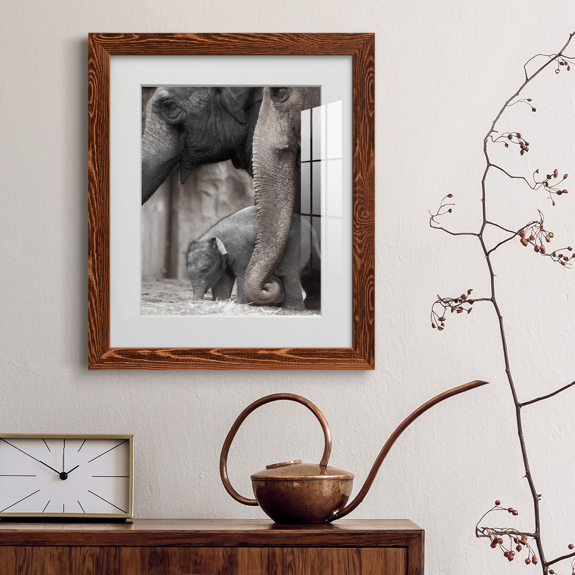 Family Moment - Barnwood Framed Art Print