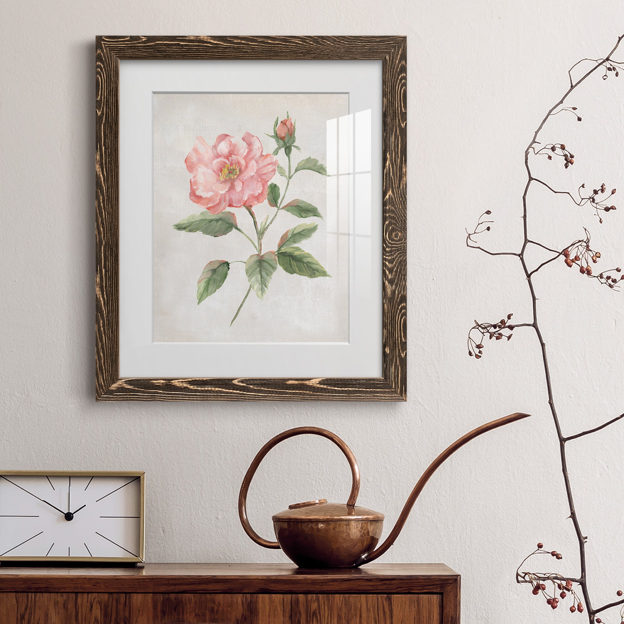 Grandiflora II - Barnwood Framed Art Print