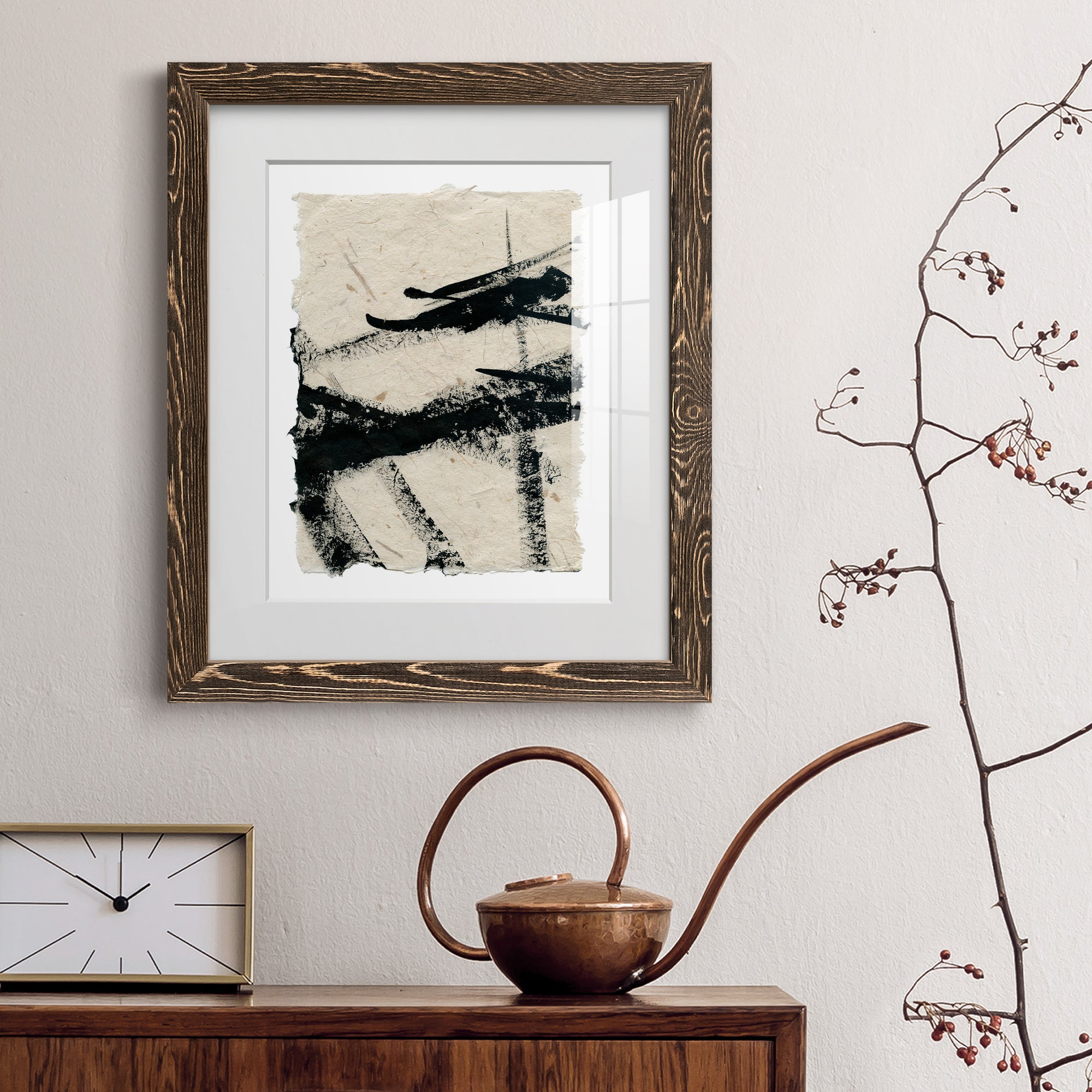 Lines Crossed II - Premium Framed Print - Distressed Barnwood Frame - Ready to Hang