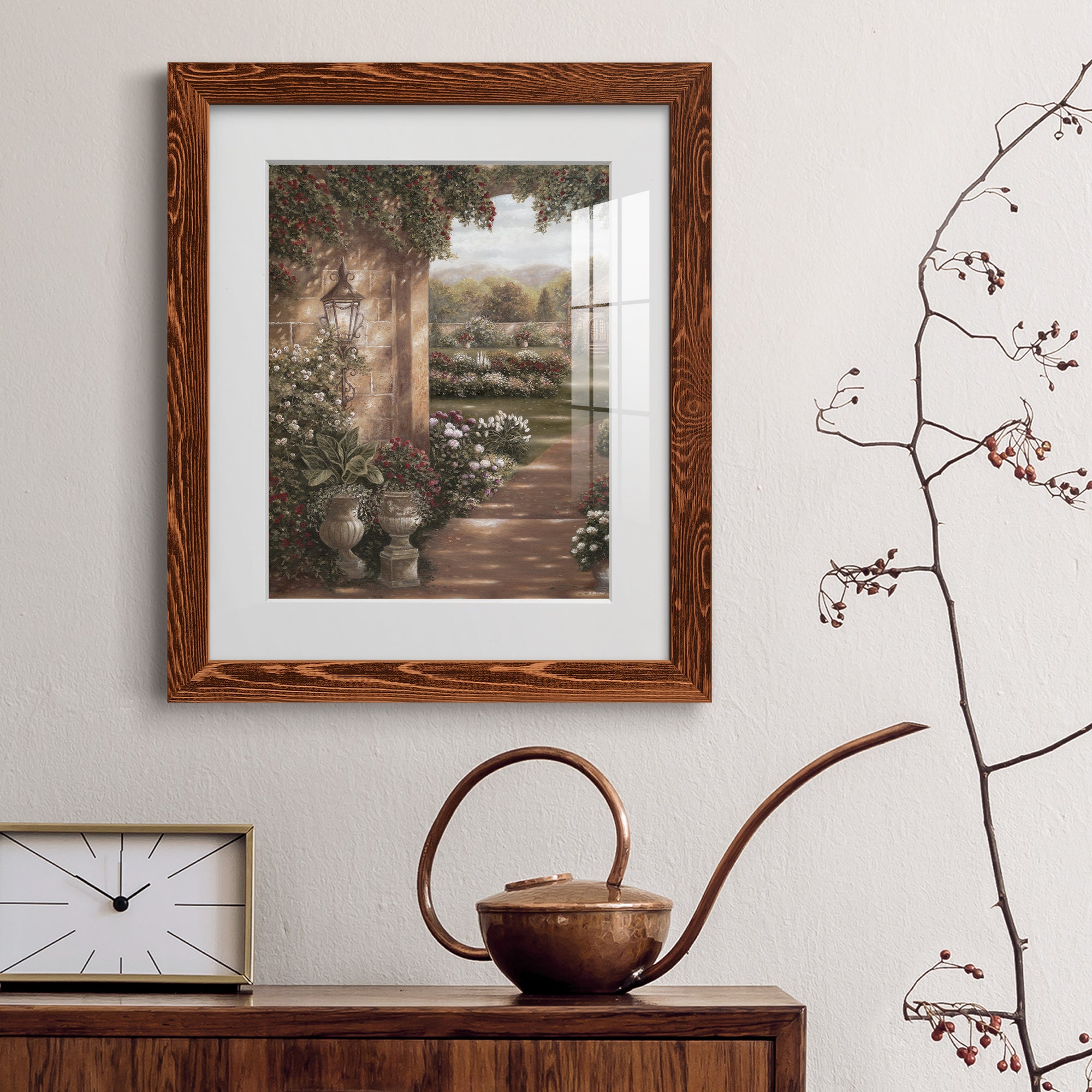 Evening in the Conservatory - Barnwood Framed Art Print