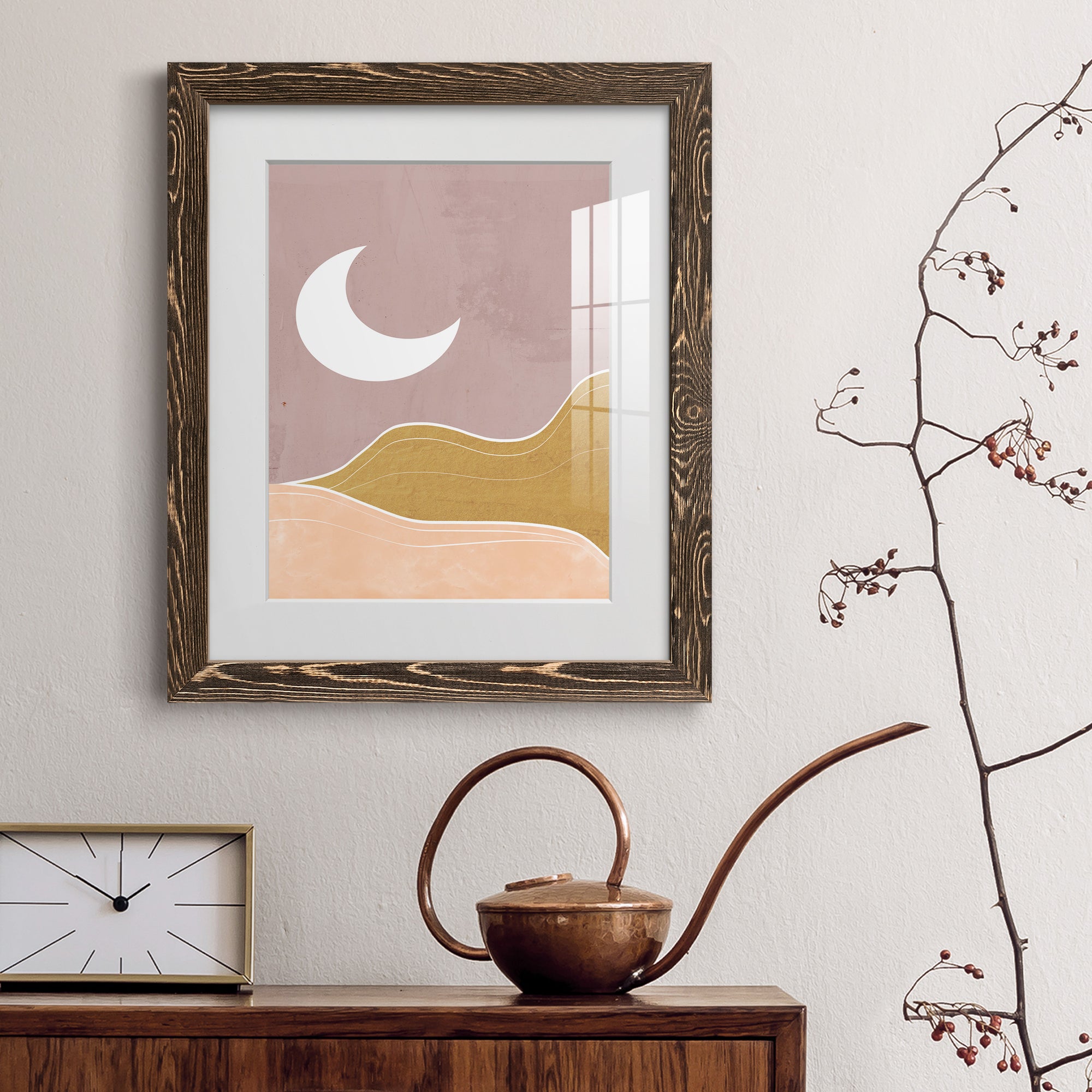 Sedona Moon - Premium Framed Print - Distressed Barnwood Frame - Ready to Hang