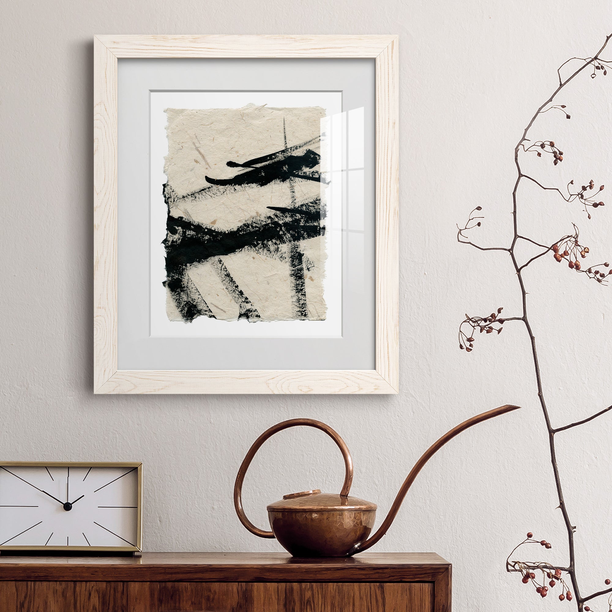 Lines Crossed II - Premium Framed Print - Distressed Barnwood Frame - Ready to Hang