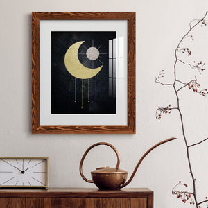 Jeweled Moon - Premium Framed Print - Distressed Barnwood Frame - Ready to Hang