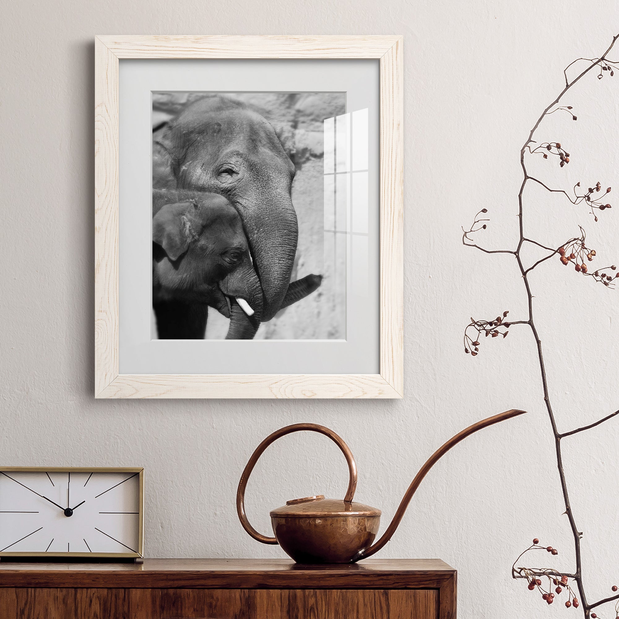 Tender Moment - Barnwood Framed Art Print