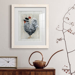 Sunday Best Rooster - Barnwood Framed Art Print