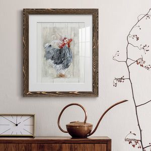 Sunday Best Hen - Barnwood Framed Art Print