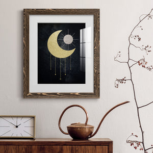 Jeweled Moon - Premium Framed Print - Distressed Barnwood Frame - Ready to Hang