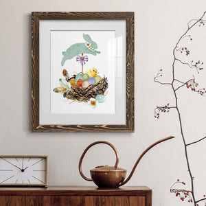 Bunny Hop - Barnwood Framed Art Print