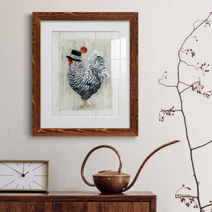 Sunday Best Rooster - Barnwood Framed Art Print