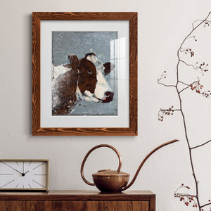 Cow On Galvanized Metal - Barnwood