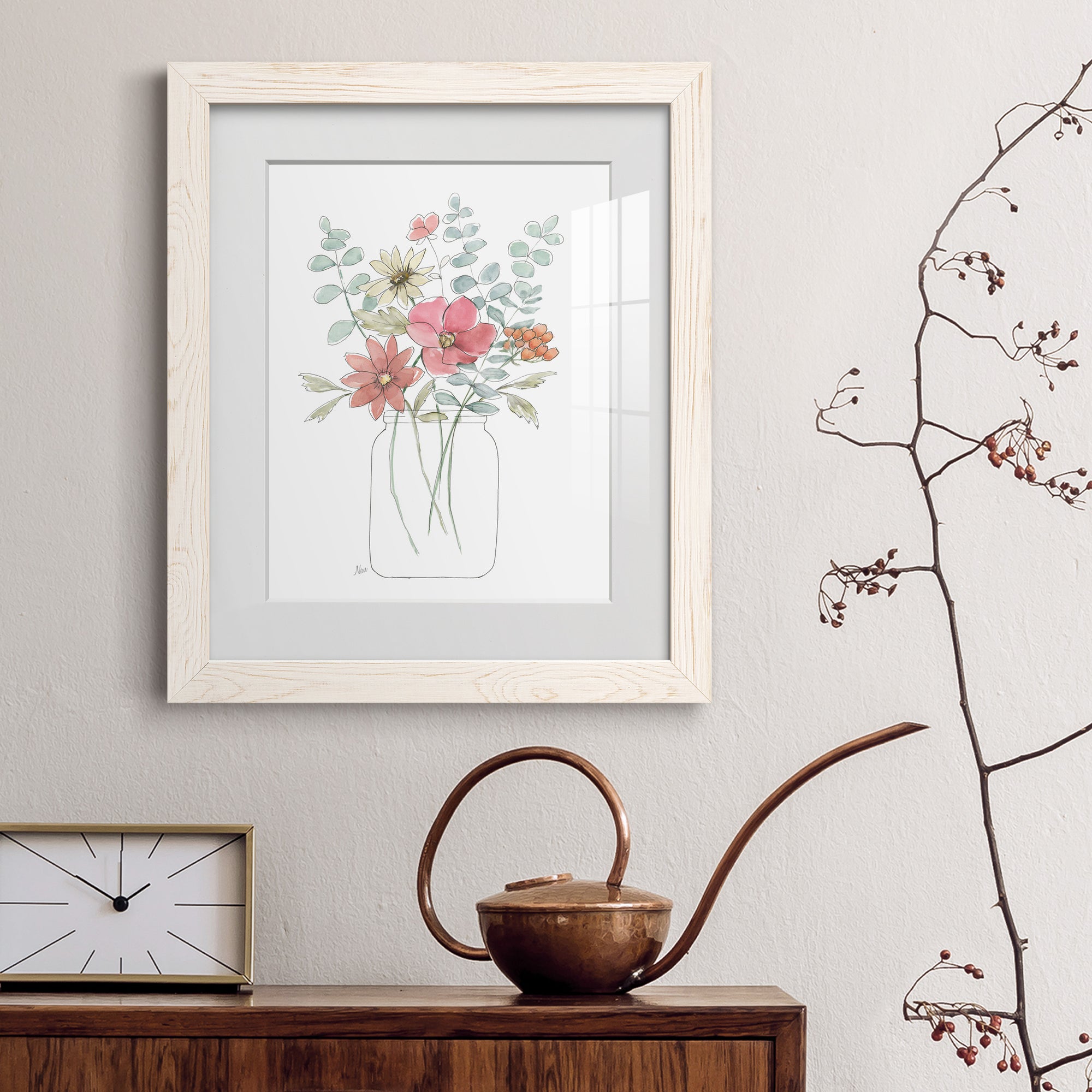 Whimsical Wildflowers II - Premium Framed Print - Distressed Barnwood Frame - Ready to Hang