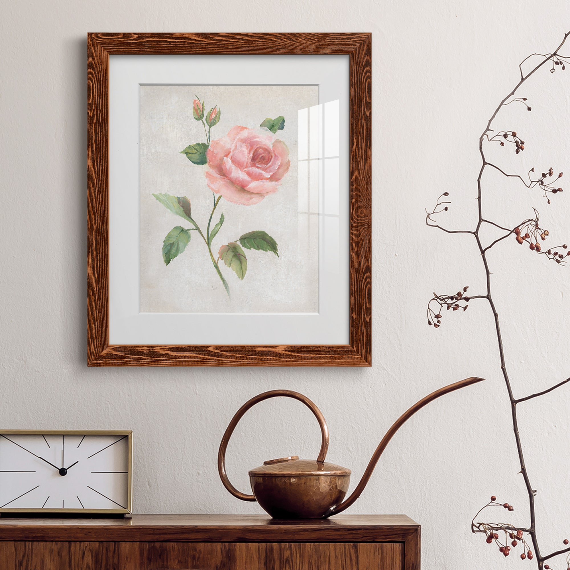 Grandiflora I - Barnwood Framed Art Print