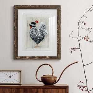 Sunday Best Rooster - Barnwood Framed Art Print