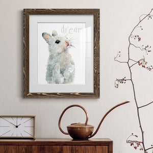 Forest Fur Baby Bunny - Premium Framed Print - Distressed Barnwood Frame - Ready to Hang