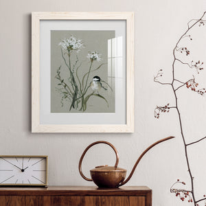 Bouquet of Grace Bird II - Premium Framed Print - Distressed Barnwood Frame - Ready to Hang