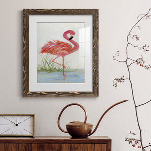 Flamingo I - Barnwood Framed Art Print