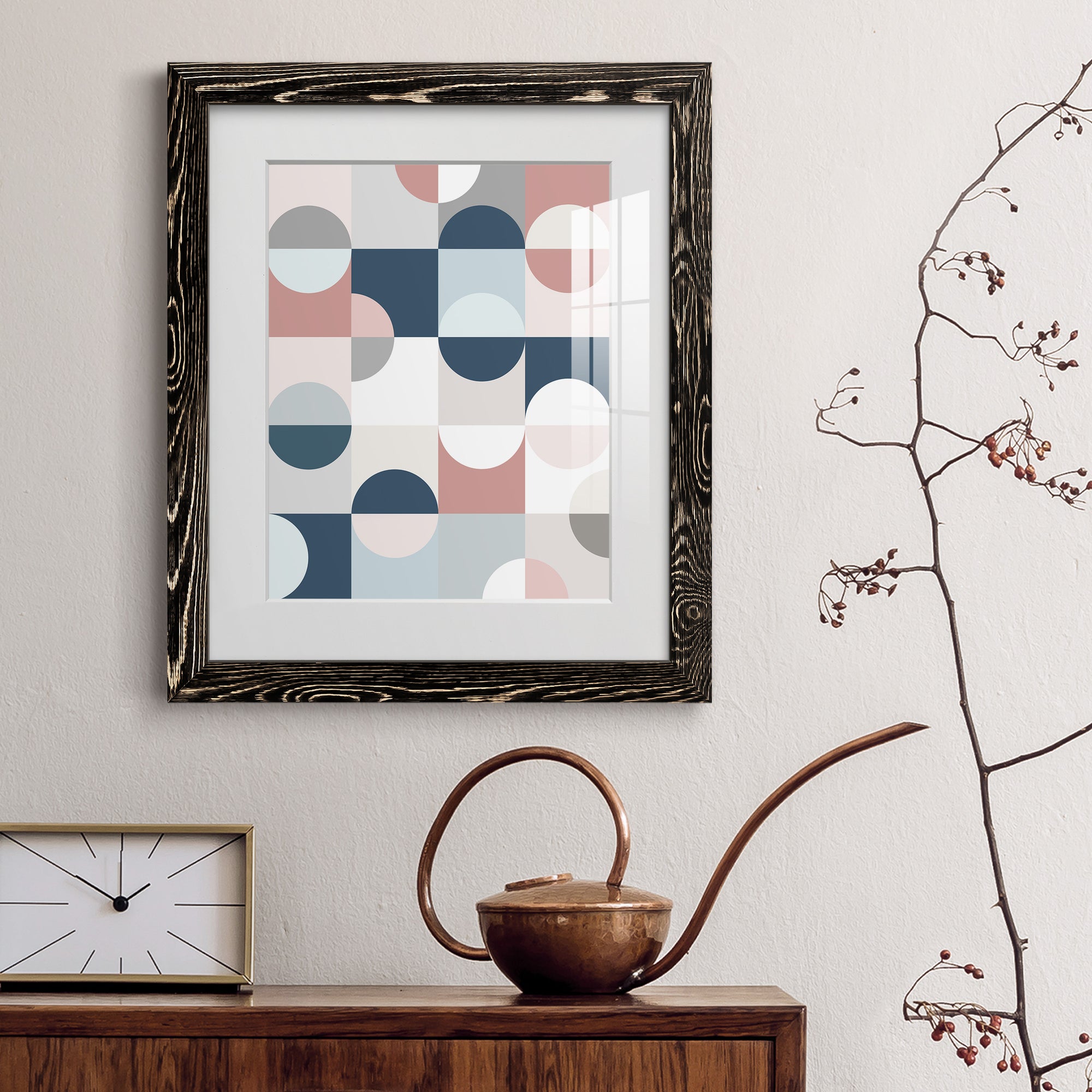 Modern Reflection - Barnwood Framed Art Print