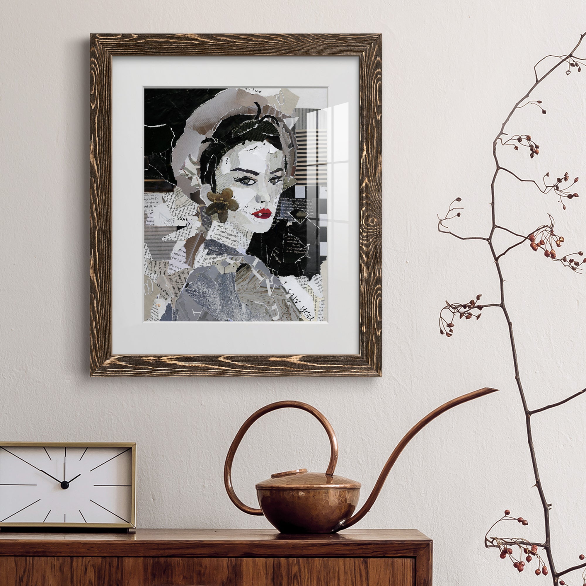 Runway Pause - Barnwood Framed Art Print
