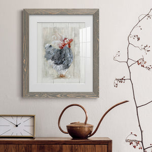 Sunday Best Hen - Barnwood Framed Art Print