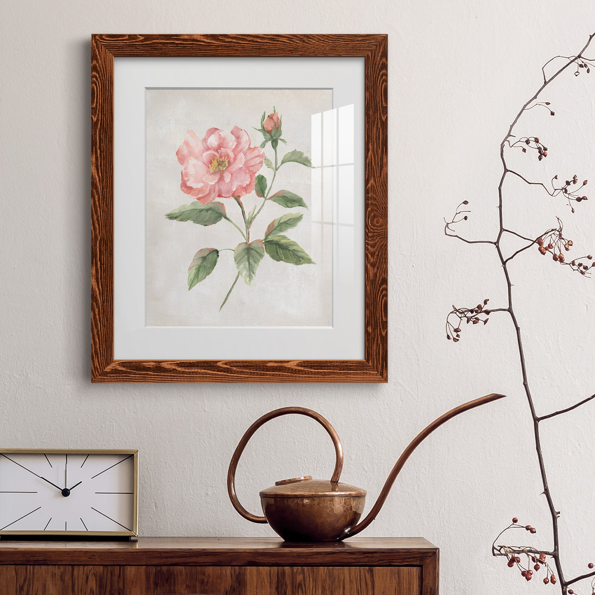 Grandiflora II - Barnwood Framed Art Print