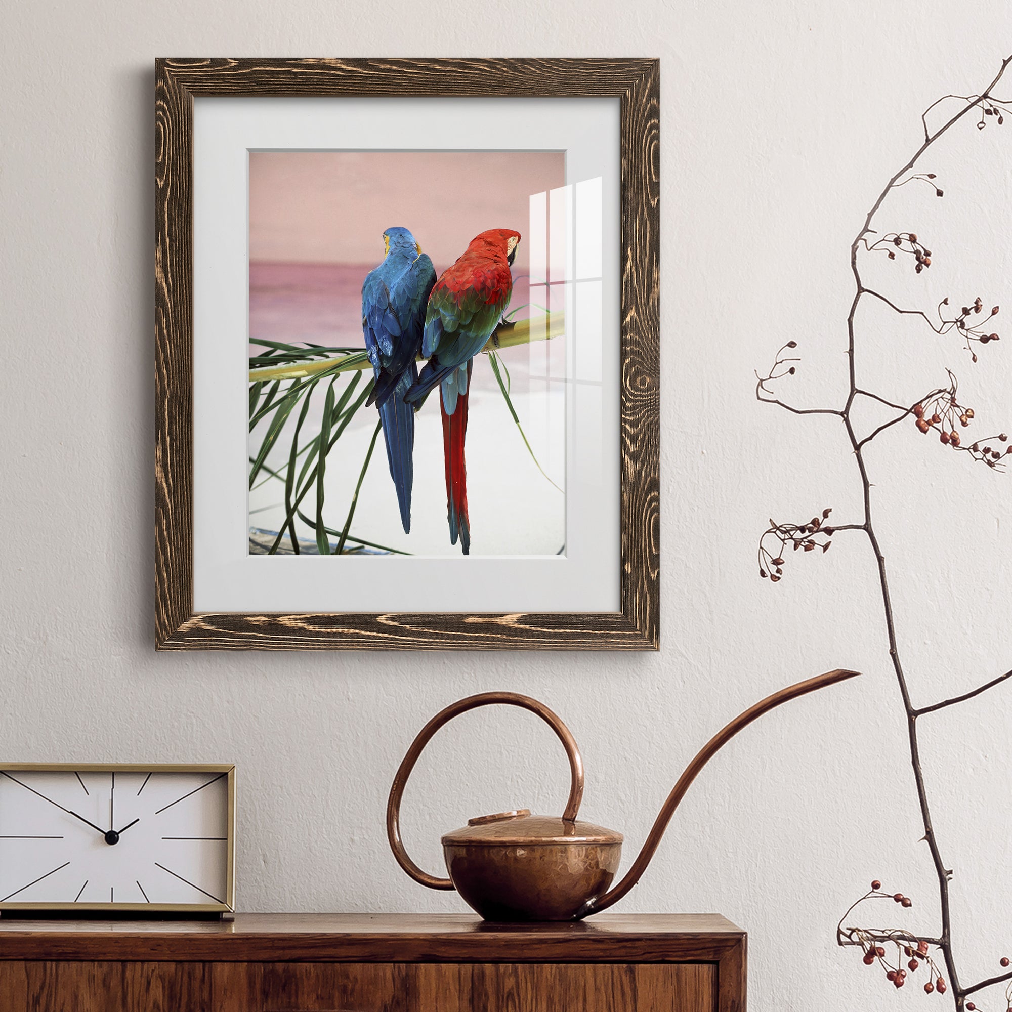 Palm Parrots - Barnwood