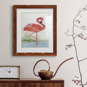 Flamingo I - Barnwood Framed Art Print