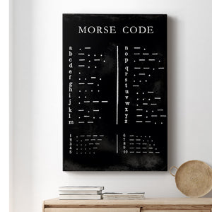 Morse Code Chart Premium Gallery Wrapped Canvas - Ready to Hang