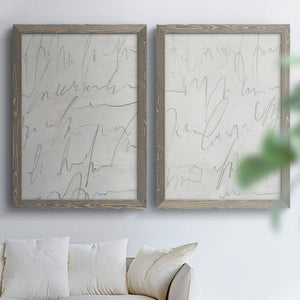 Scrabble I - Barnwood Framed Canvas Set