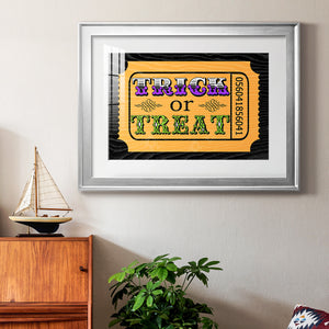 Trick or Treat Ticket - Modern Framed Art Print