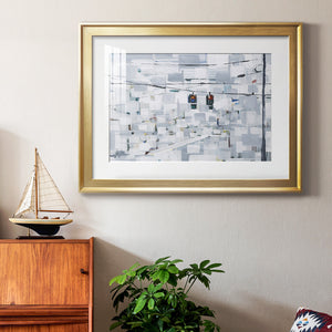 Stop on White - Modern Framed Art Print