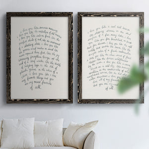 Letter to a Lover I - Barnwood Framed Canvas Set