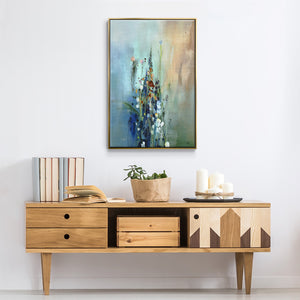 Current Air I - Framed Premium Gallery Wrapped Canvas L Frame - Ready to Hang