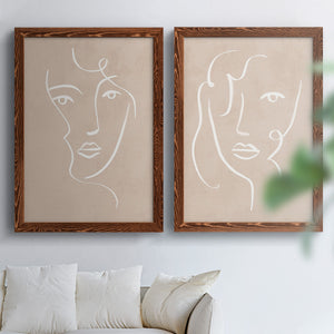 Curly Face I - Barnwood Framed Canvas Set