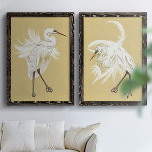 Heron Plumage V - Premium Framed Canvas 2 Piece Set - Ready to Hang