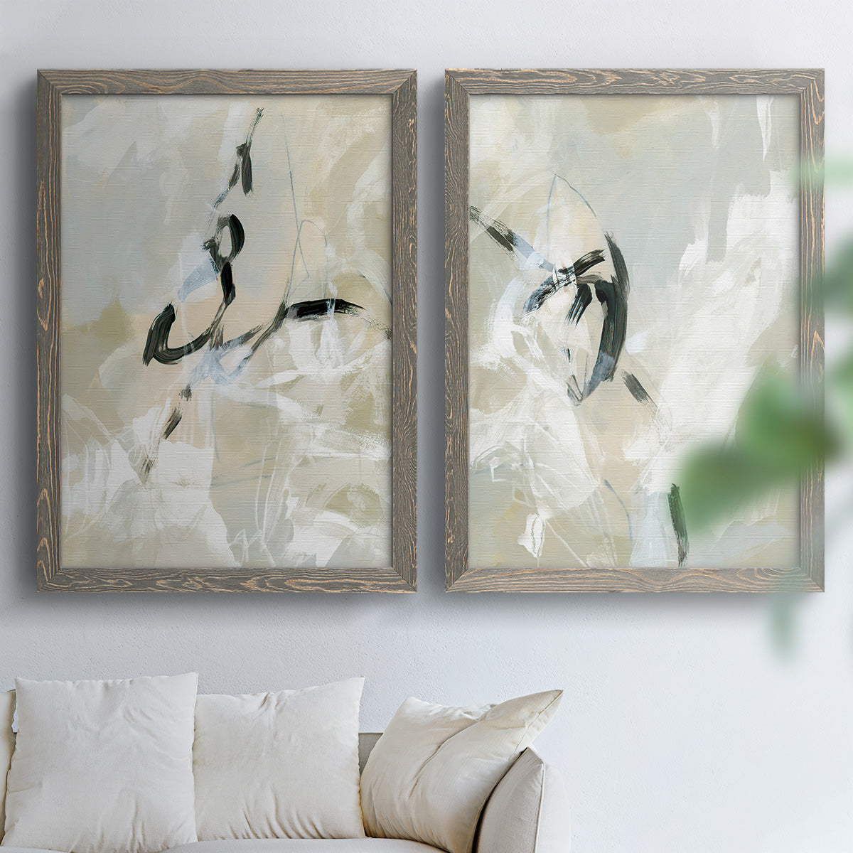 Scribble Veil I - Premium Framed Canvas - Ready to Hang