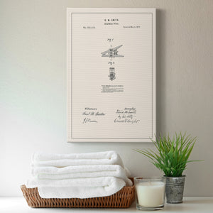 Laundry Patent II Premium Gallery Wrapped Canvas - Ready to Hang