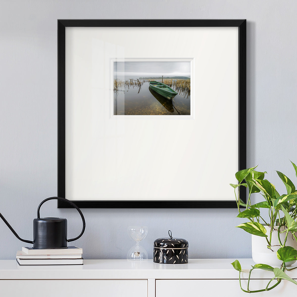 Green One Premium Framed Print Double Matboard