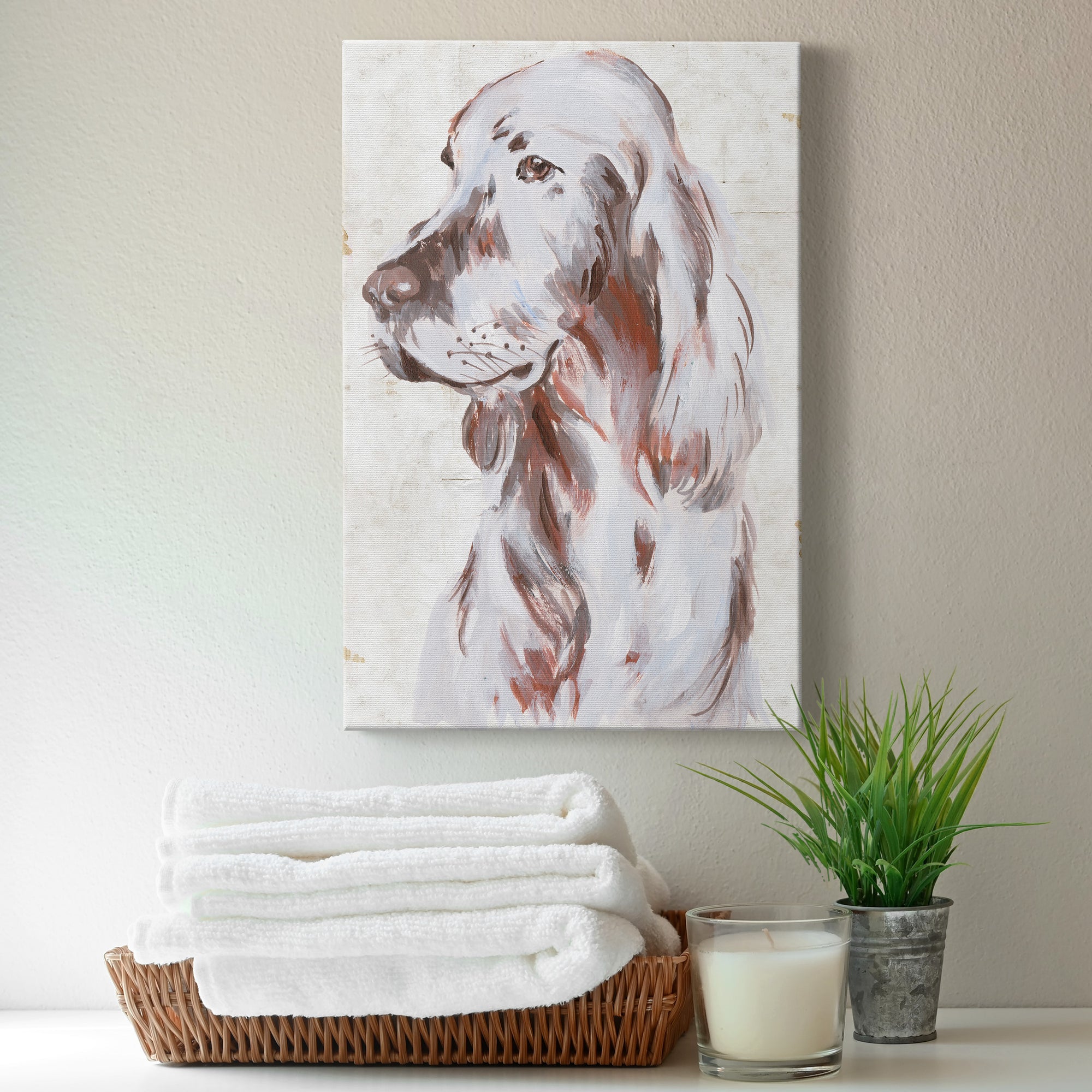 Sitting Dog III Premium Gallery Wrapped Canvas - Ready to Hang