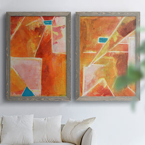 Primary Connection V - Barnwood Framed Canvas Set