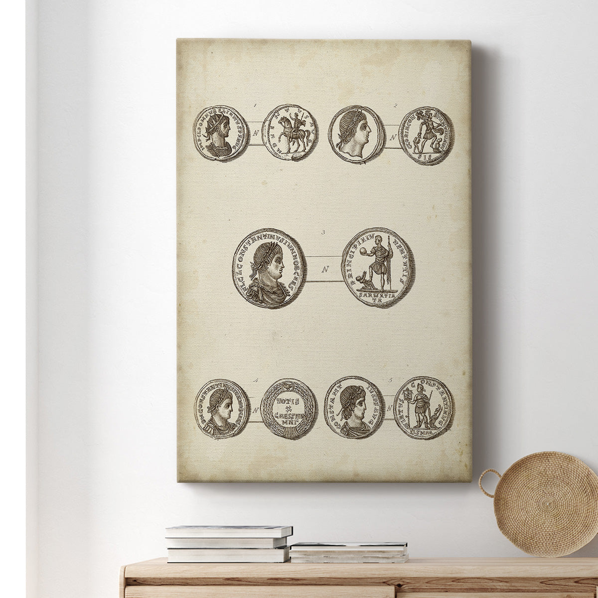 Antique Roman Coins V Premium Gallery Wrapped Canvas - Ready to Hang