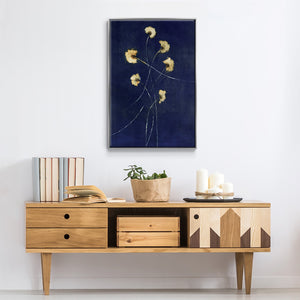 Indigo 1 - Framed Premium Gallery Wrapped Canvas L Frame - Ready to Hang