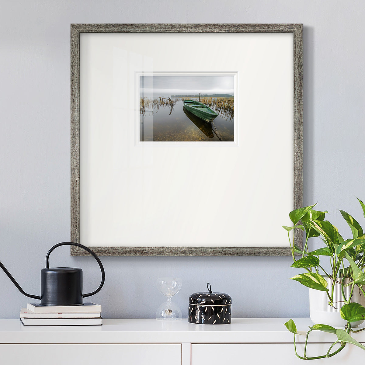 Green One Premium Framed Print Double Matboard