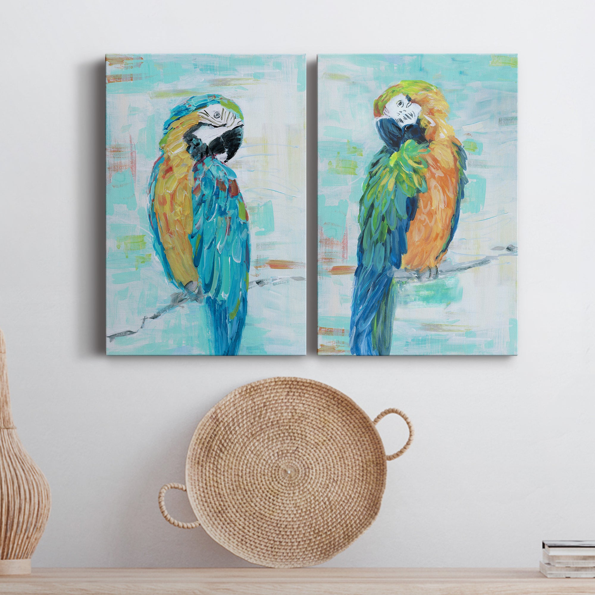 Island Parrot I Premium Gallery Wrapped Canvas - Ready to Hang