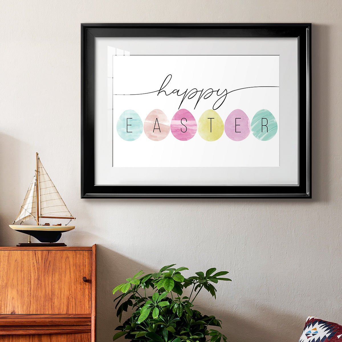 Happy Easter Premium Framed Print - Ready to Hang